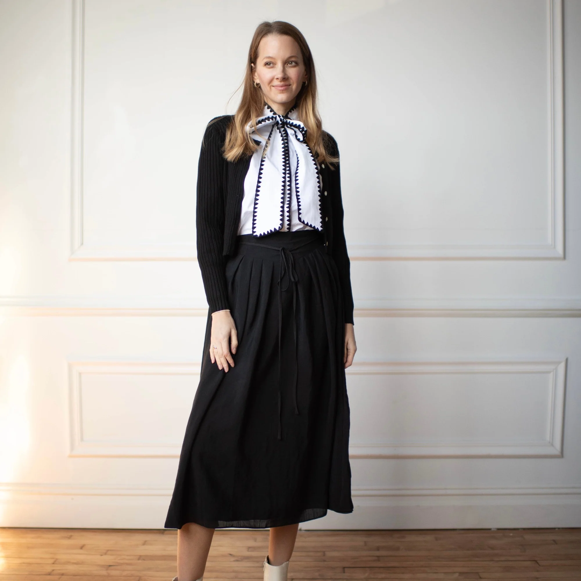 Crepe Yolk Skirt [Final Sale] - Image 3