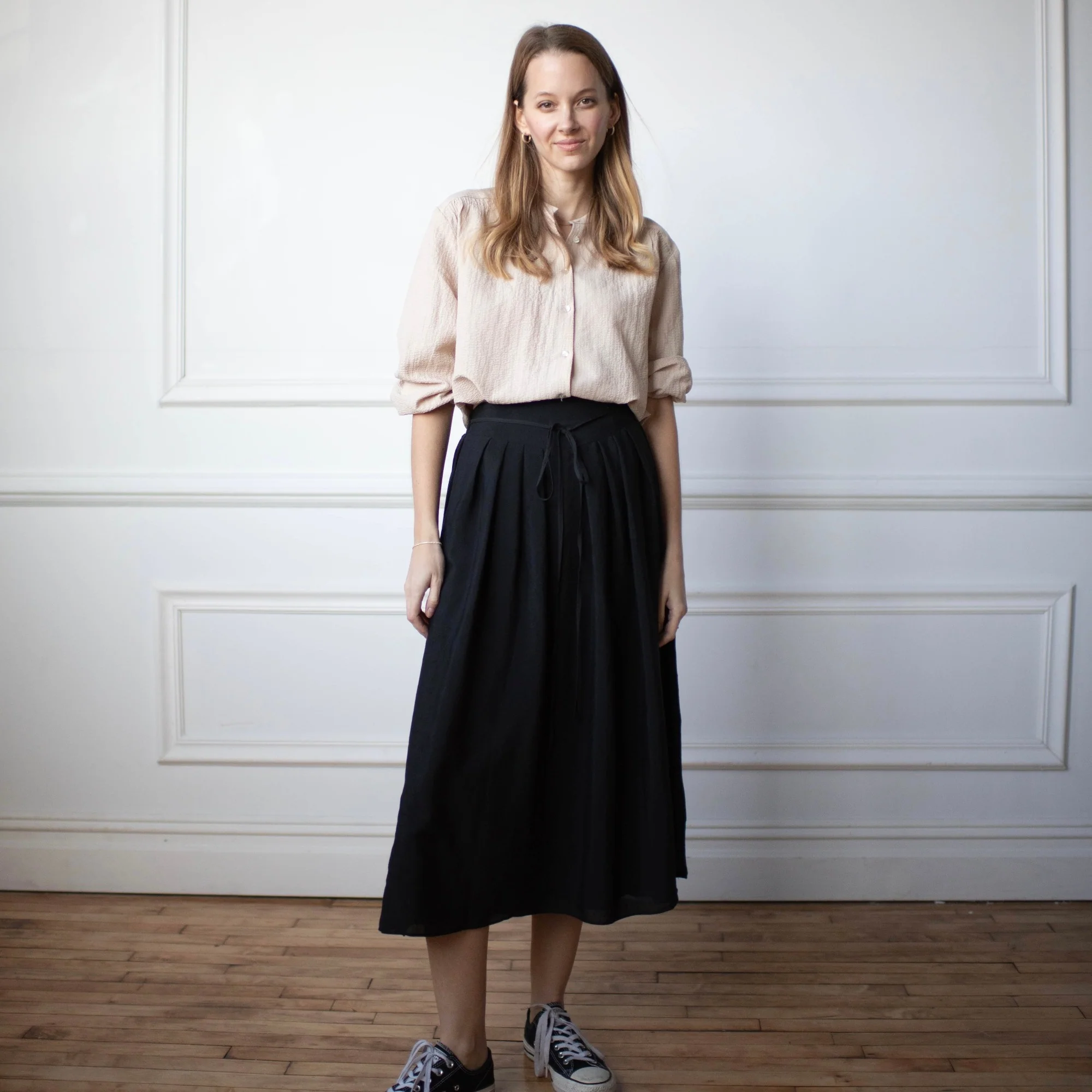 Crepe Yolk Skirt [Final Sale] - Image 5