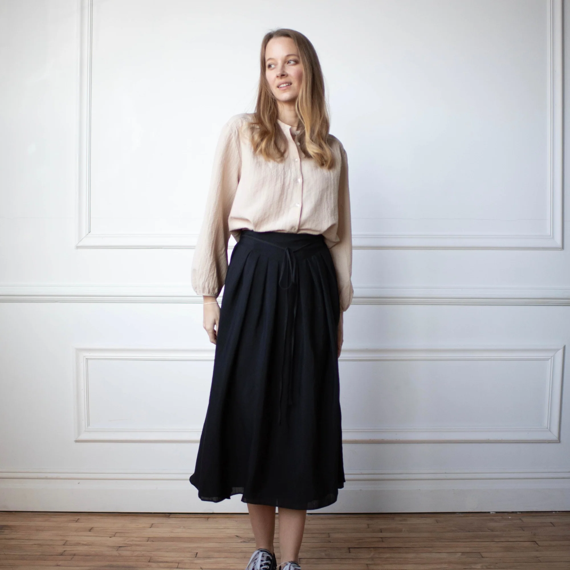 Crepe Yolk Skirt [Final Sale] - Image 6