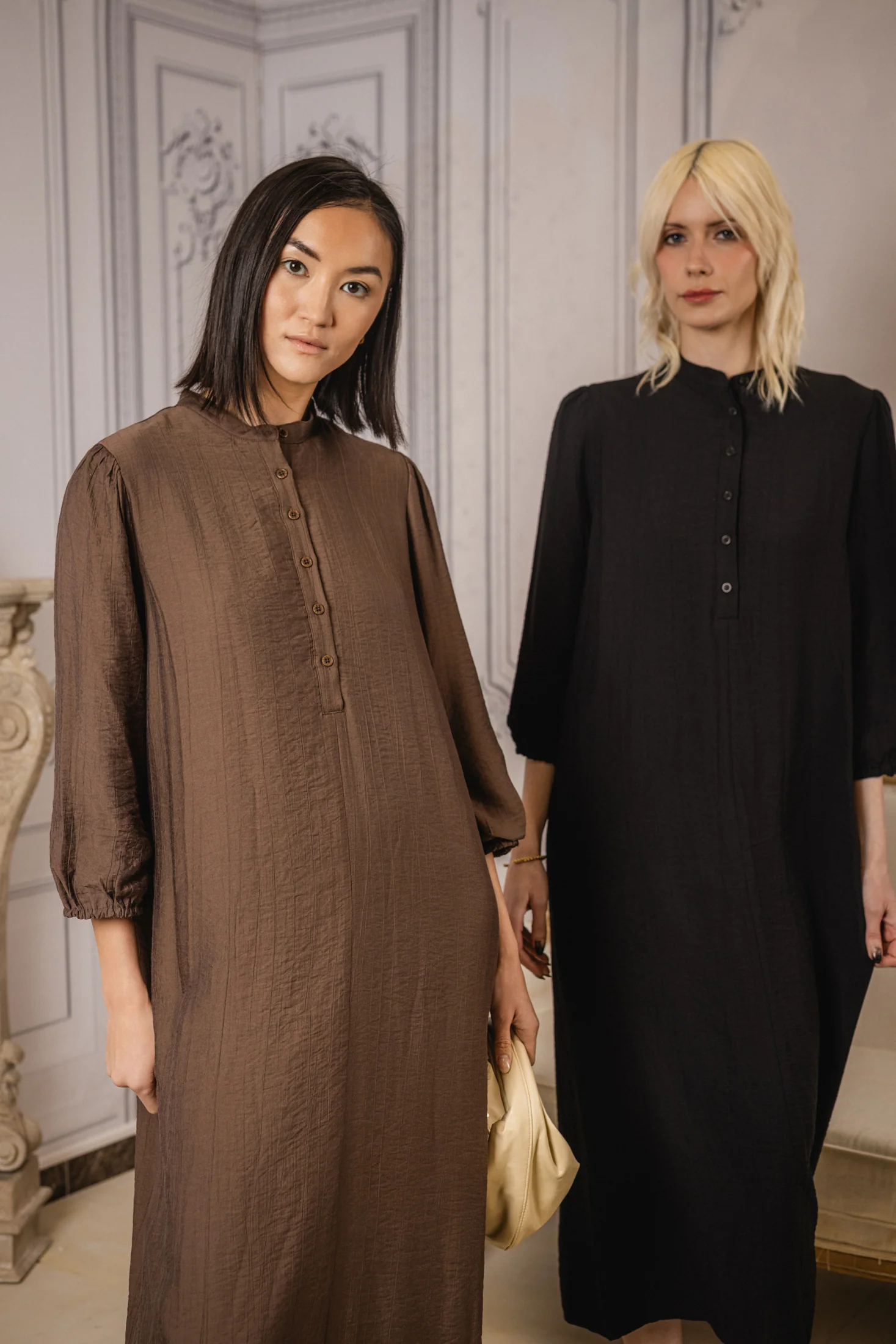 Crinkle Dress | Brown - Image 3