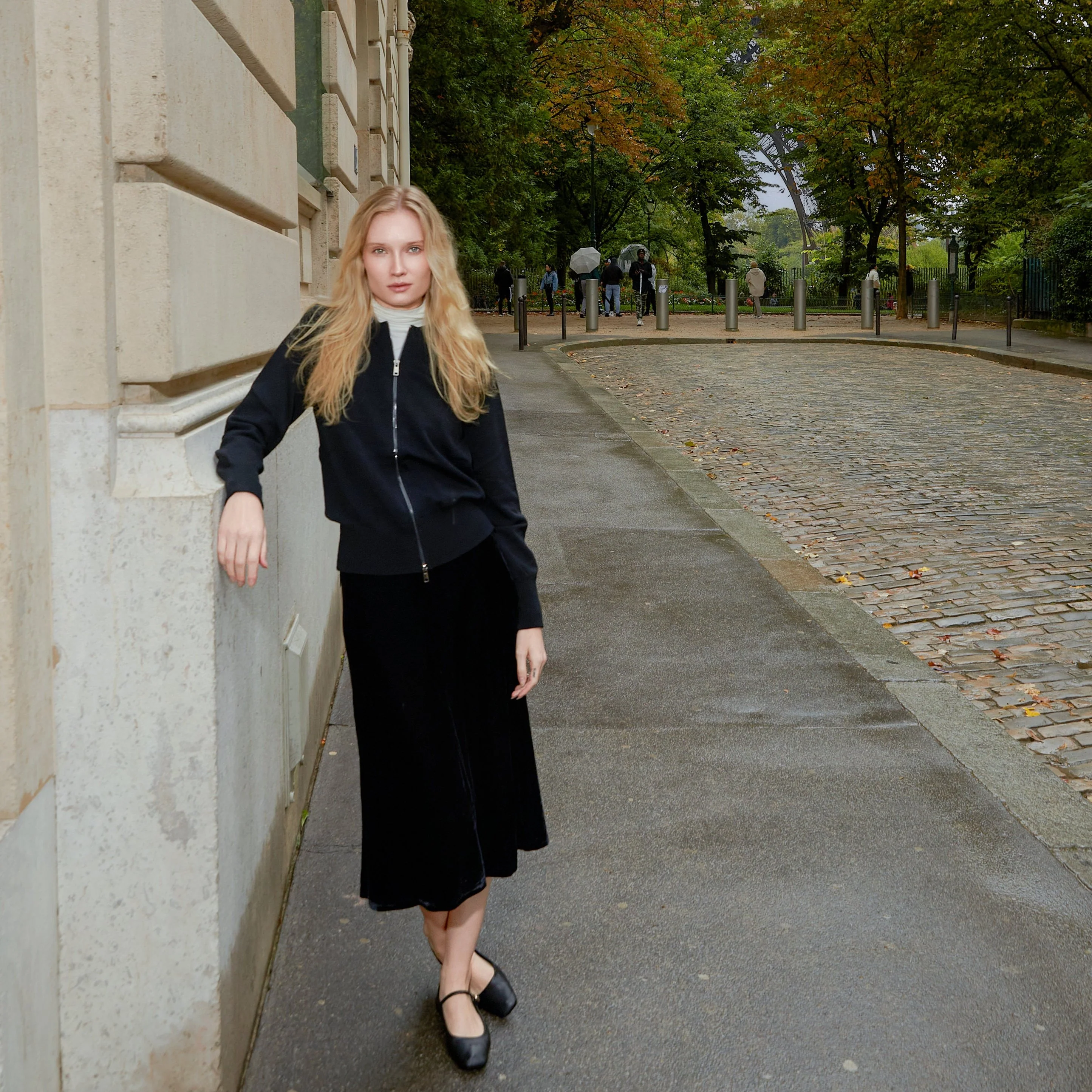 Velour Midi Skirt | Black [Final Sale] - Image 7
