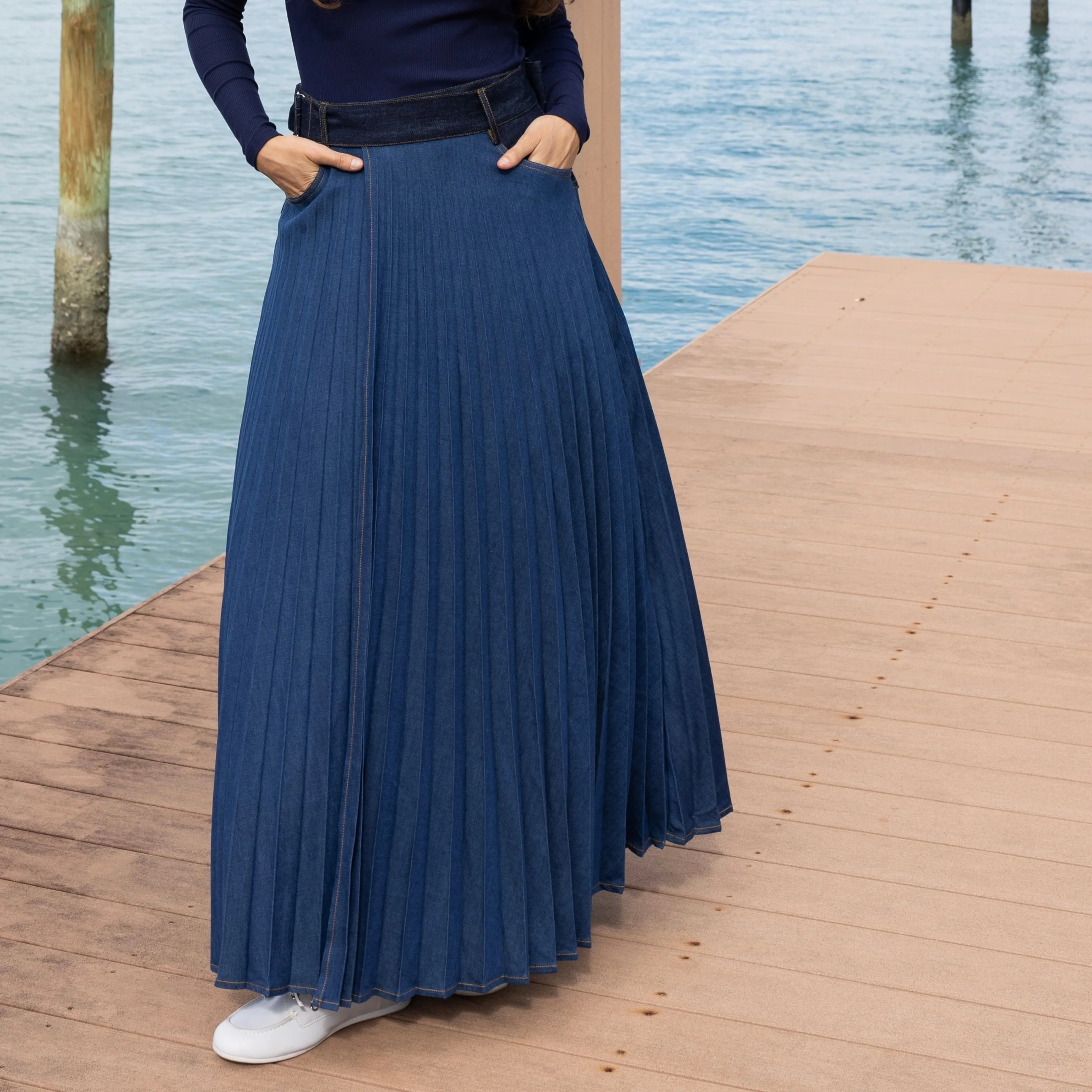 Denim Wrap Skirt | Blue [Final Sale] - Image 2