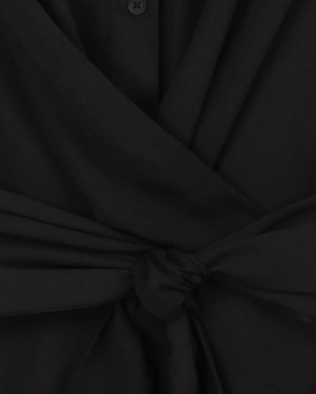 Wrap Front Shirtdress | Black [Final Sale] - Image 6