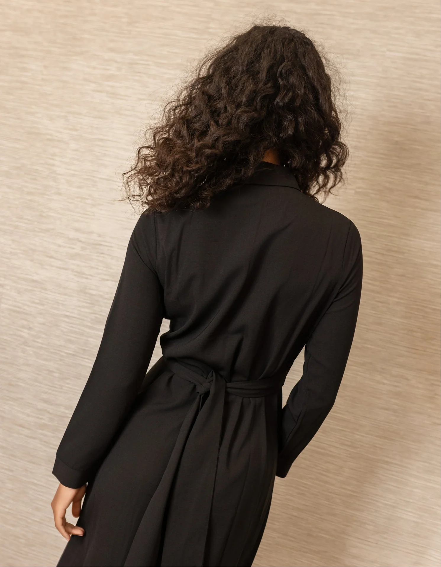 Wrap Front Shirtdress | Black [Final Sale] - Image 7