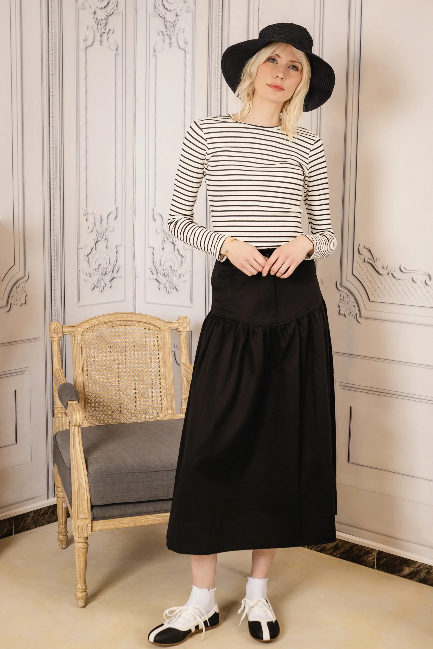 Clara Maxi Skirt  | Denim Black - Image 4