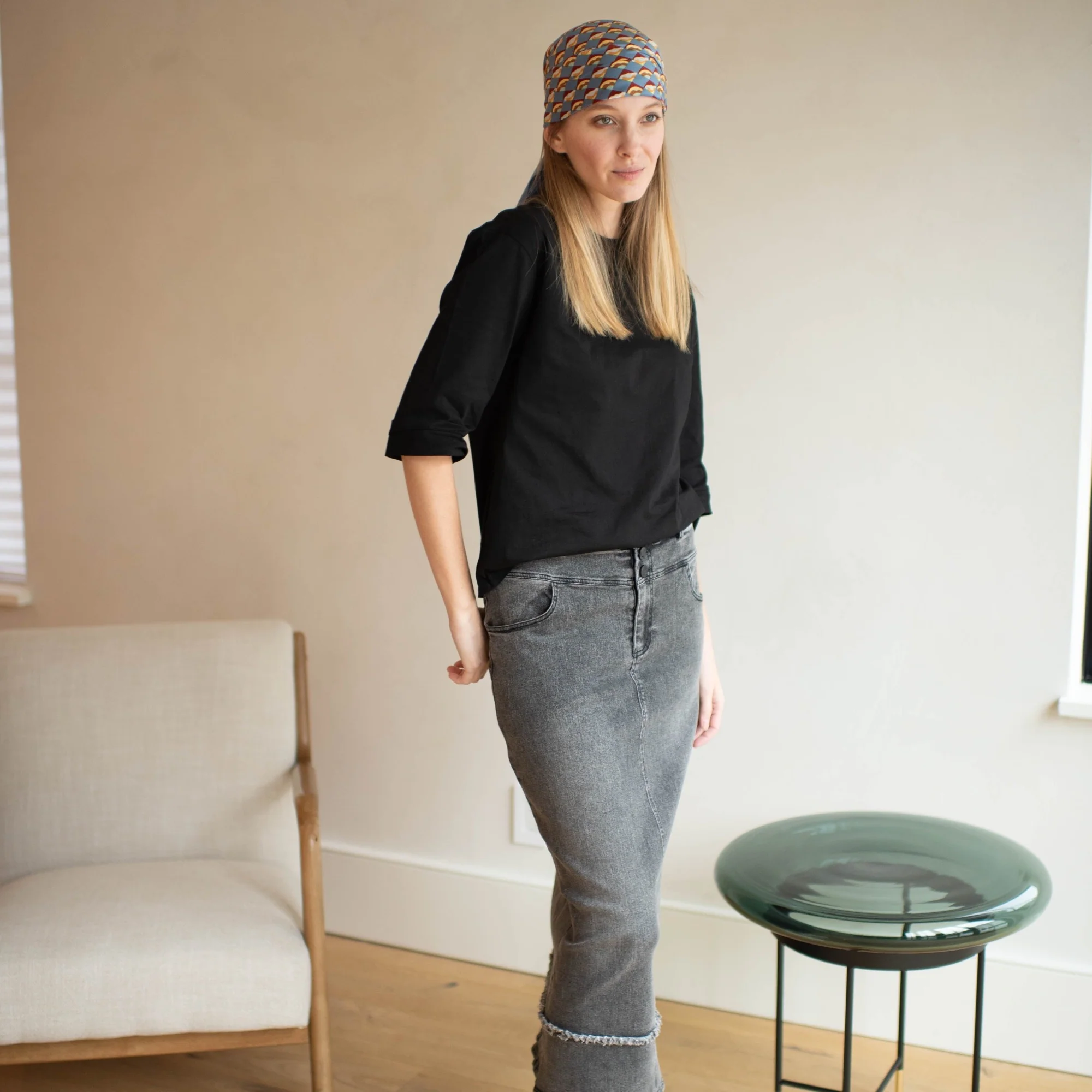 Double Waist Denim Skirt [Final Sale] - Image 3