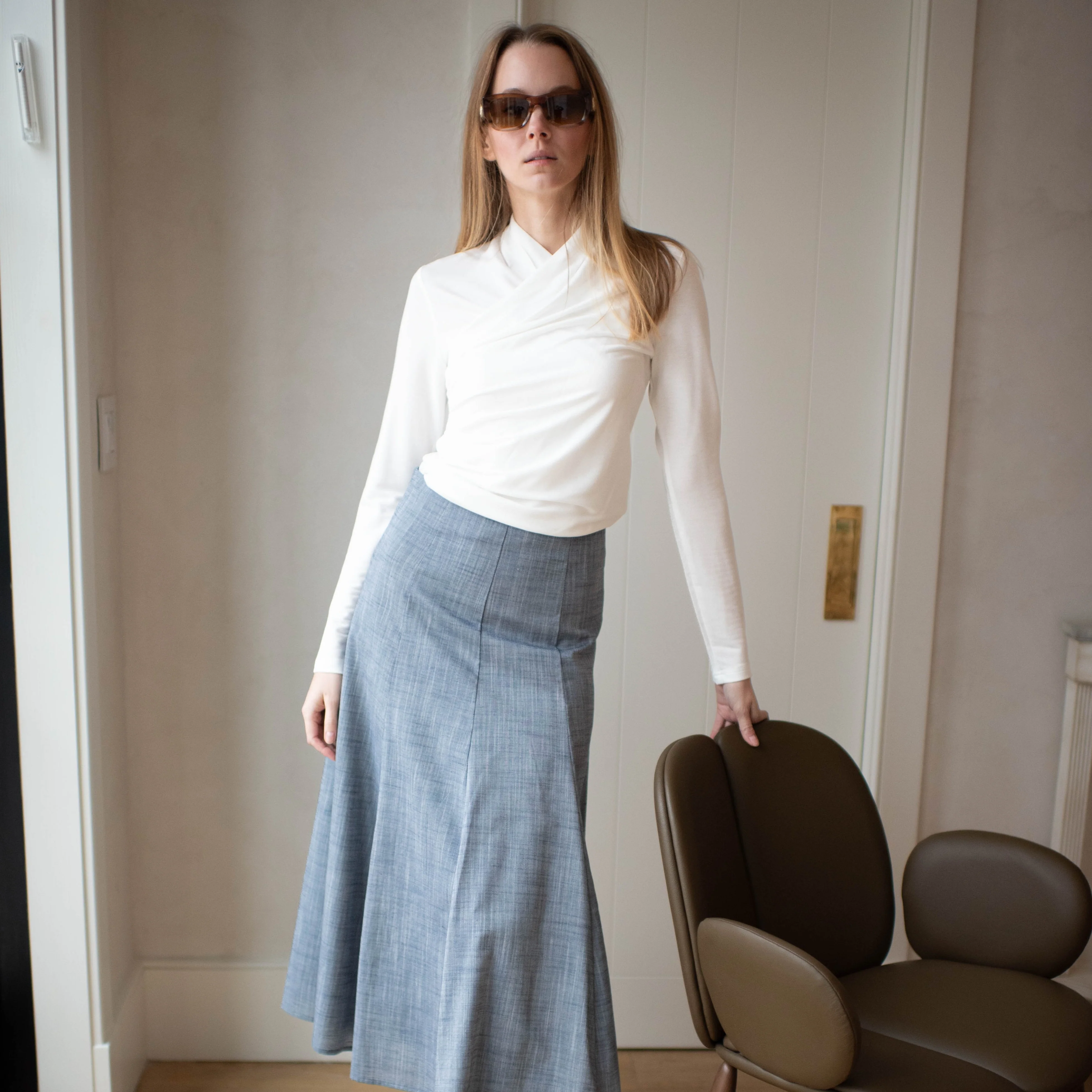 Evie Wrap Top | White [Final Sale] - Image 6