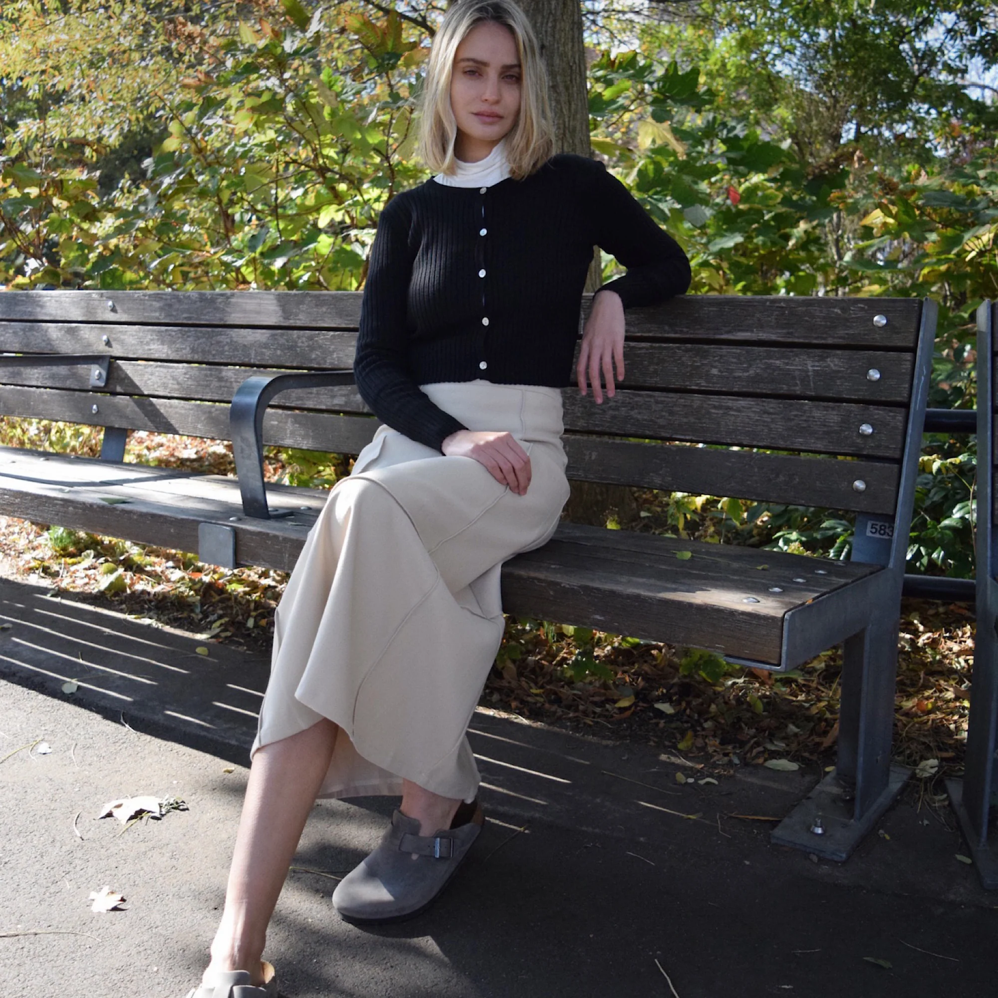 Knit Cardigan | Black - Image 4