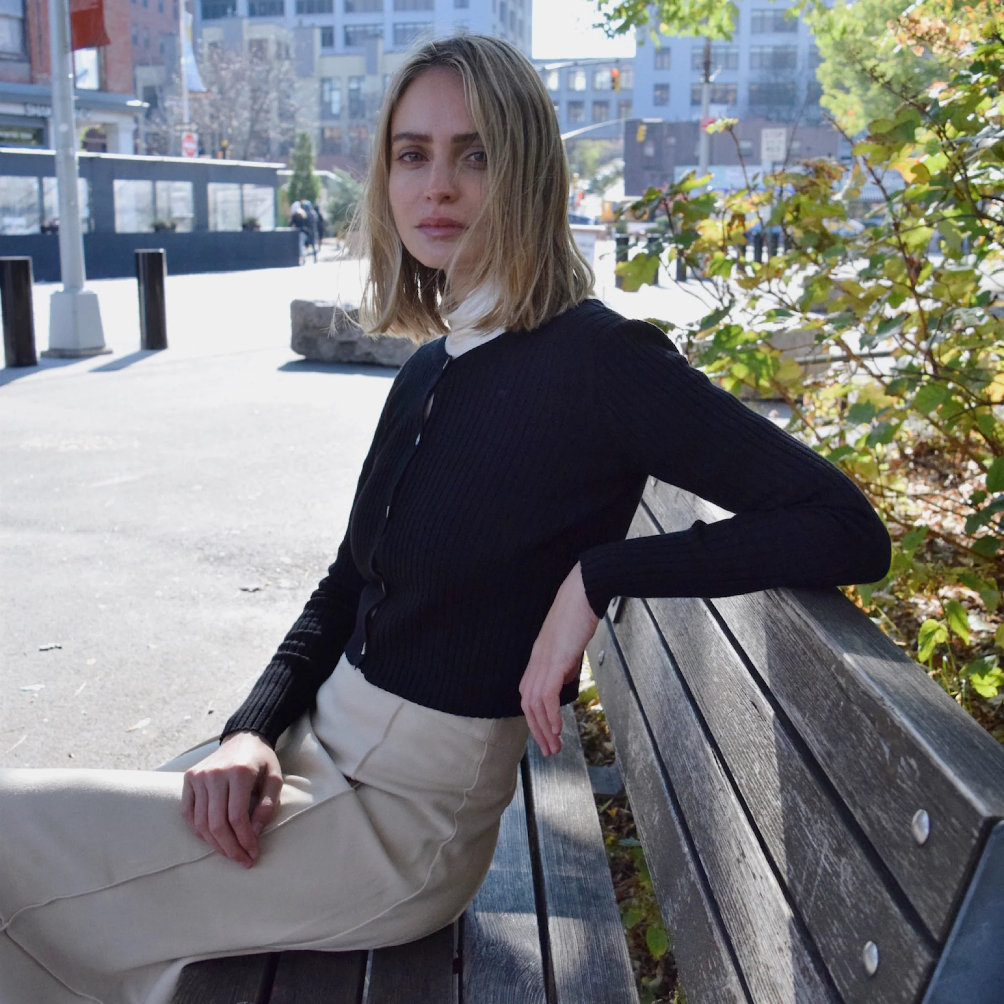 Knit Cardigan | Black - Image 5