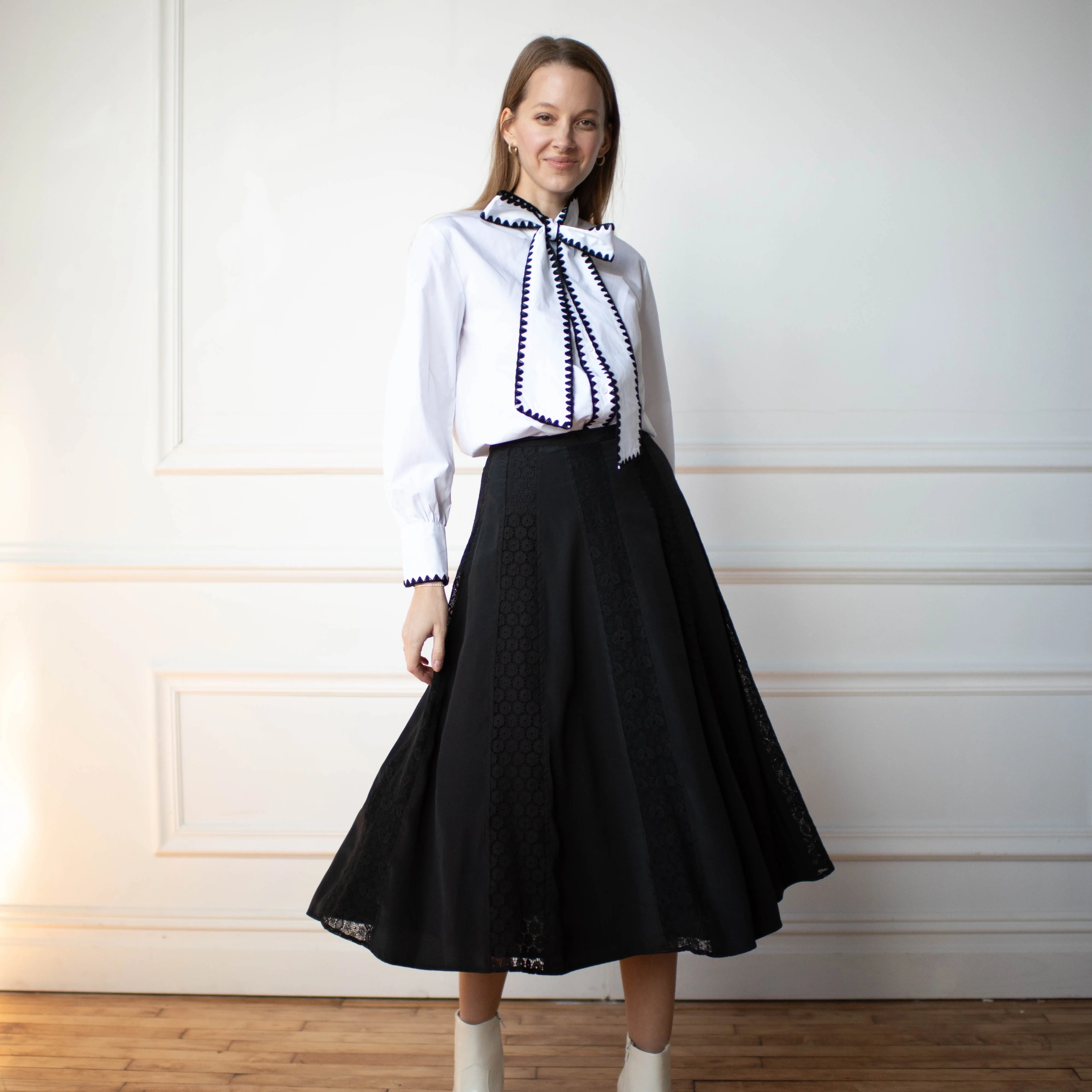 Lace Panel Skirt | Black [Final Sale] - Image 3