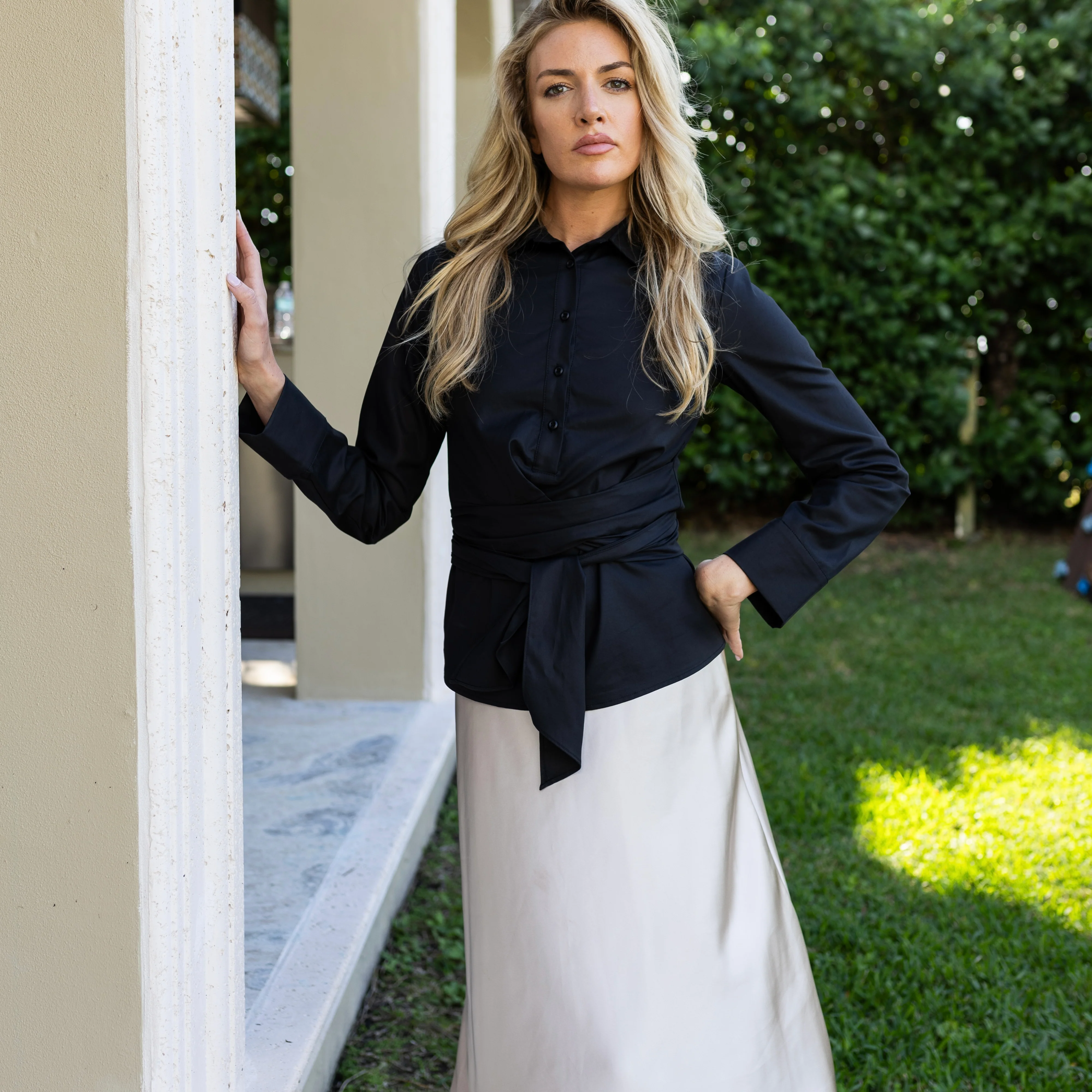 Midi Slip Skirt | Champagne [Final Sale] - Image 3
