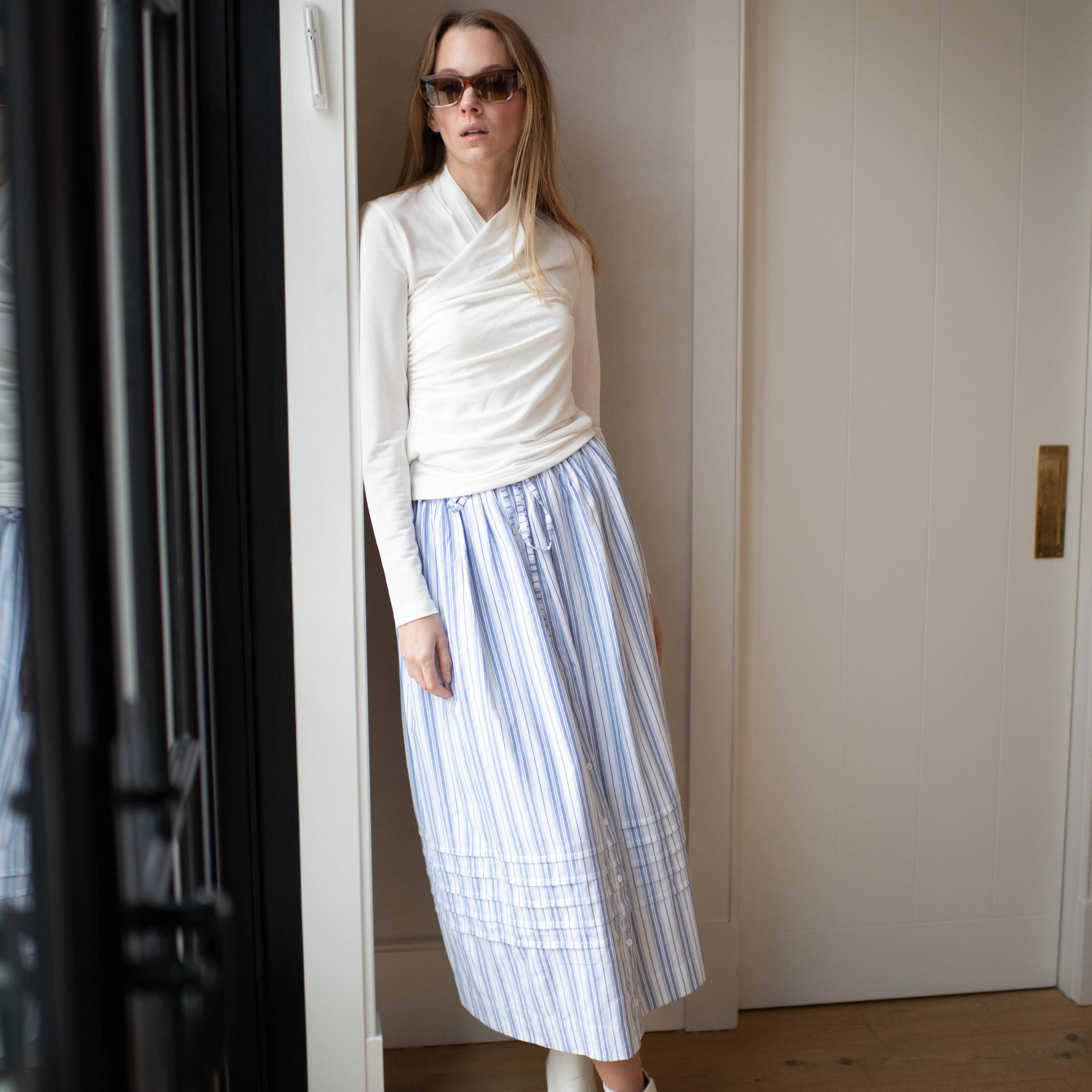 Pinstripe Skirt [Final Sale] - Image 3