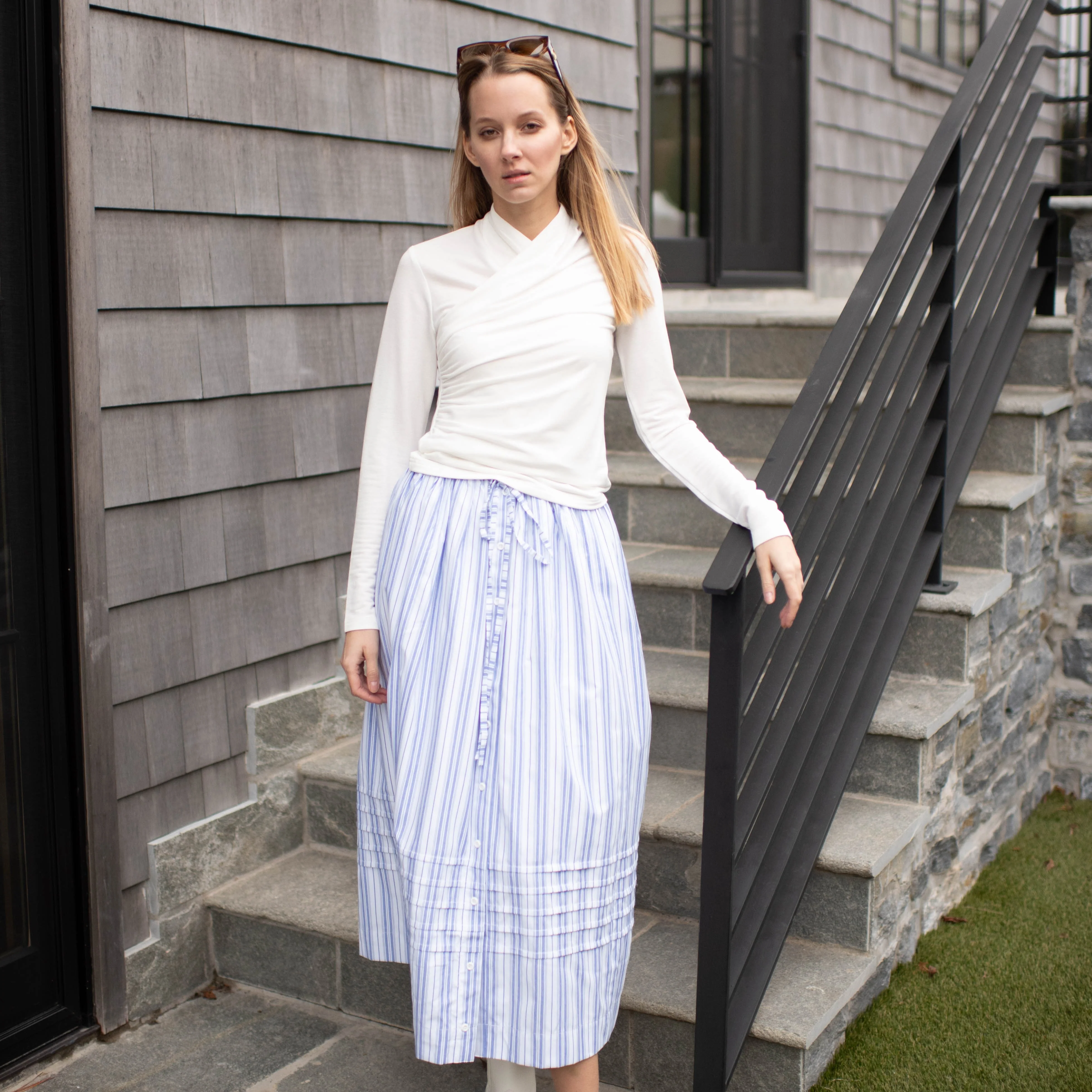 Pinstripe Skirt [Final Sale] - Image 4