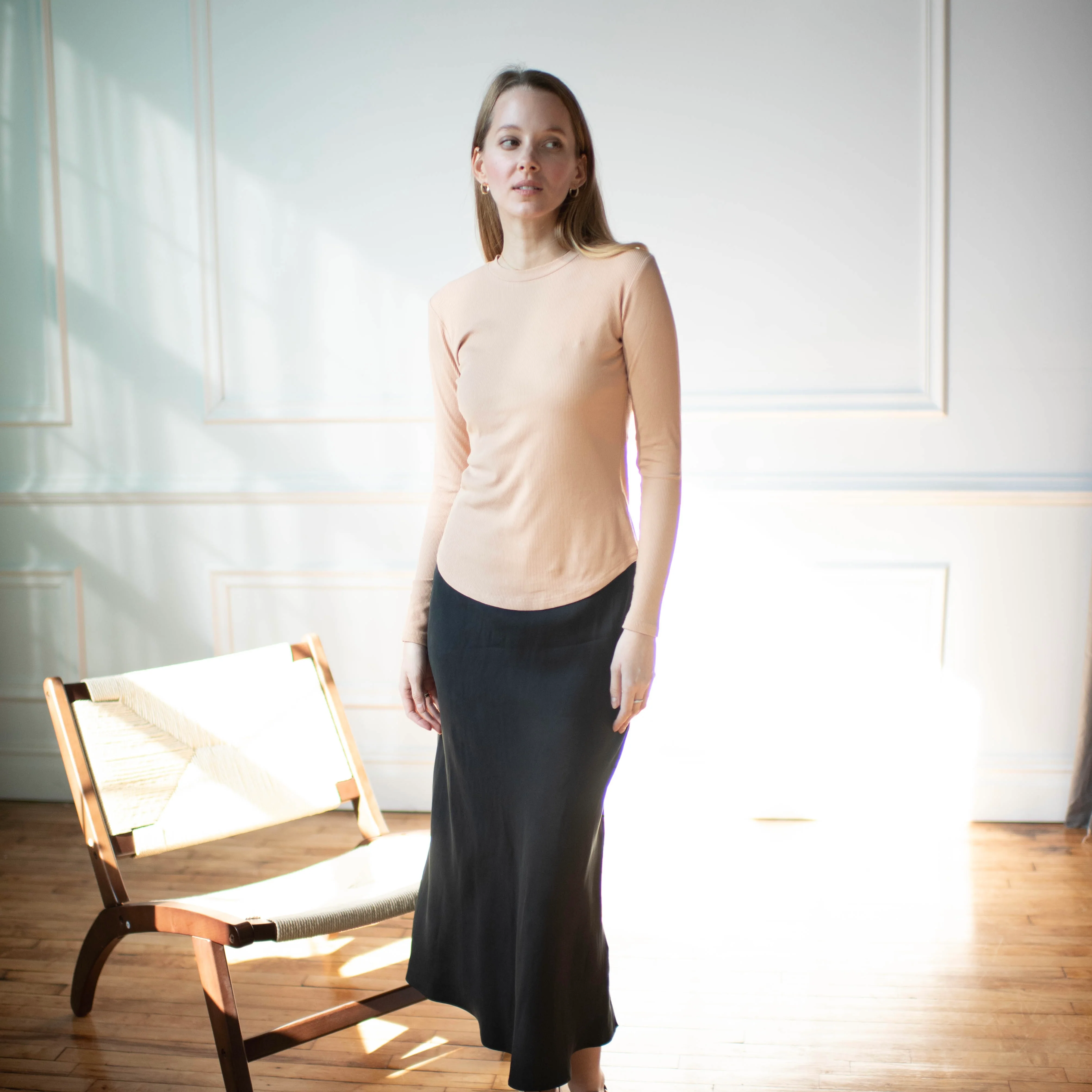 Ribbed Crewneck Tee | Oatmeal - Image 4