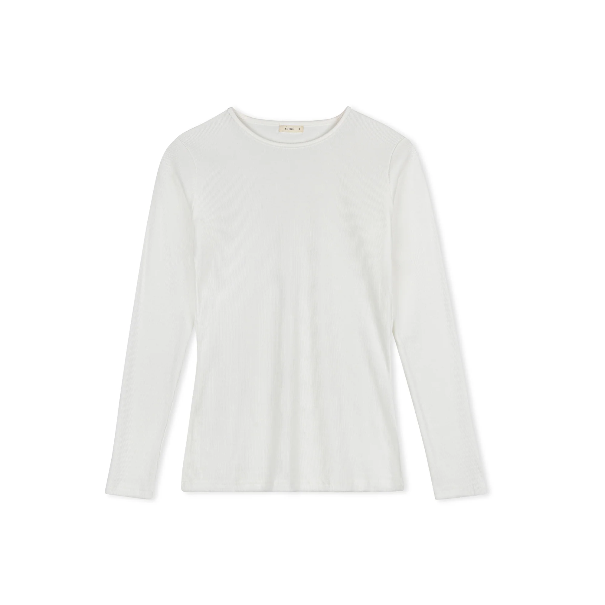 Ribbed Crewneck Tee | White