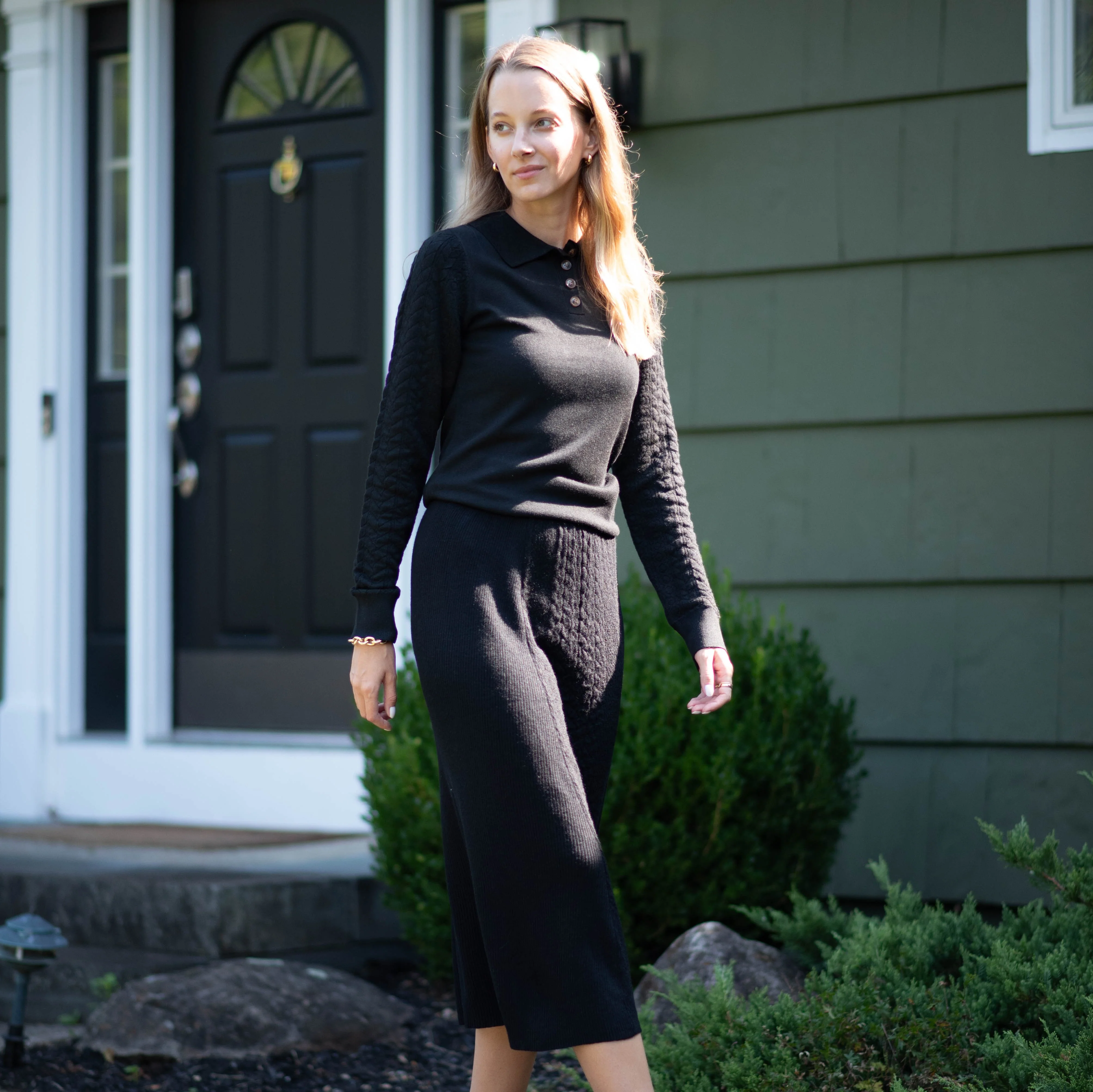 Sweater Knit Skirt | Black [Final Sale] - Image 6