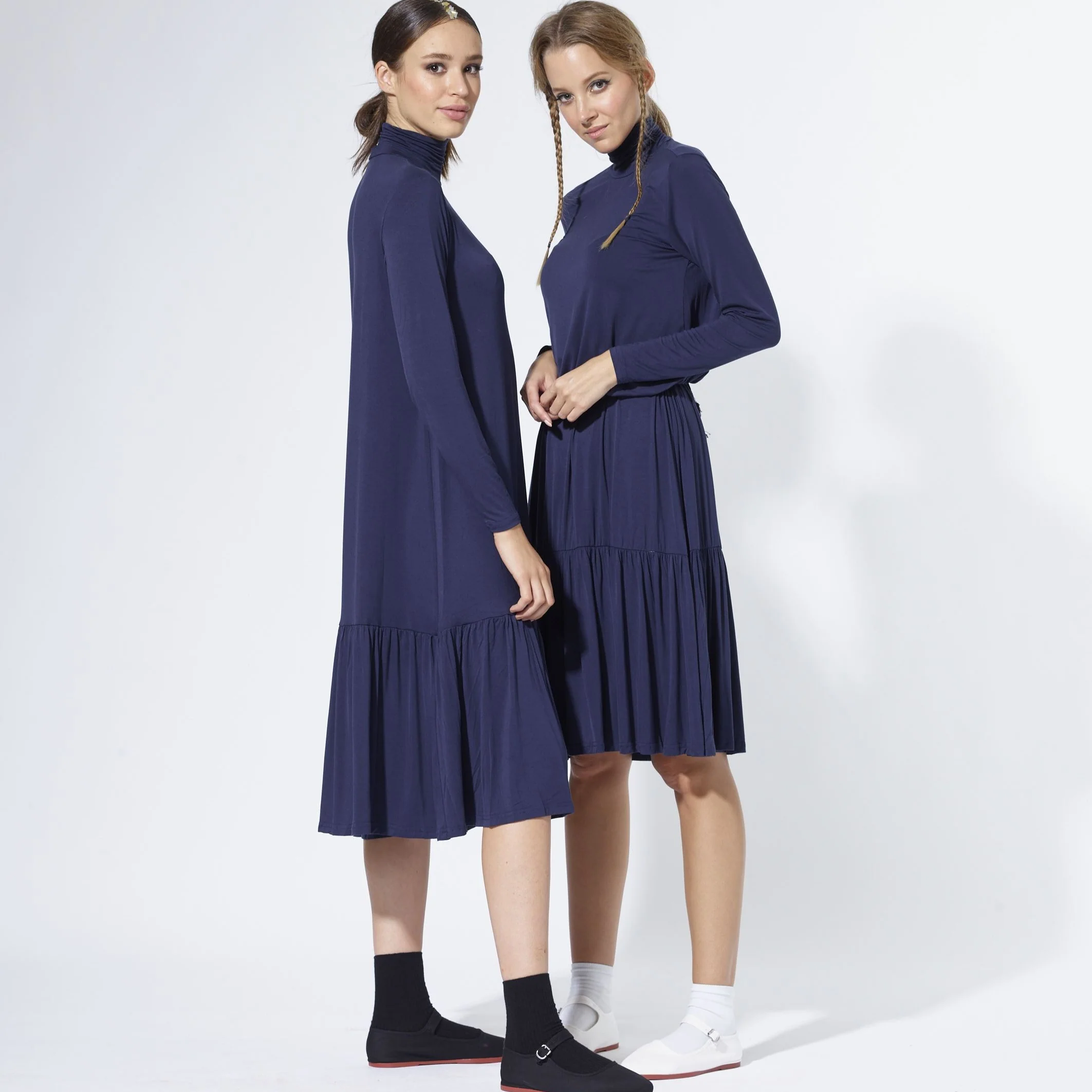 Turtleneck Dress | Navy [Final Sale] - Image 7