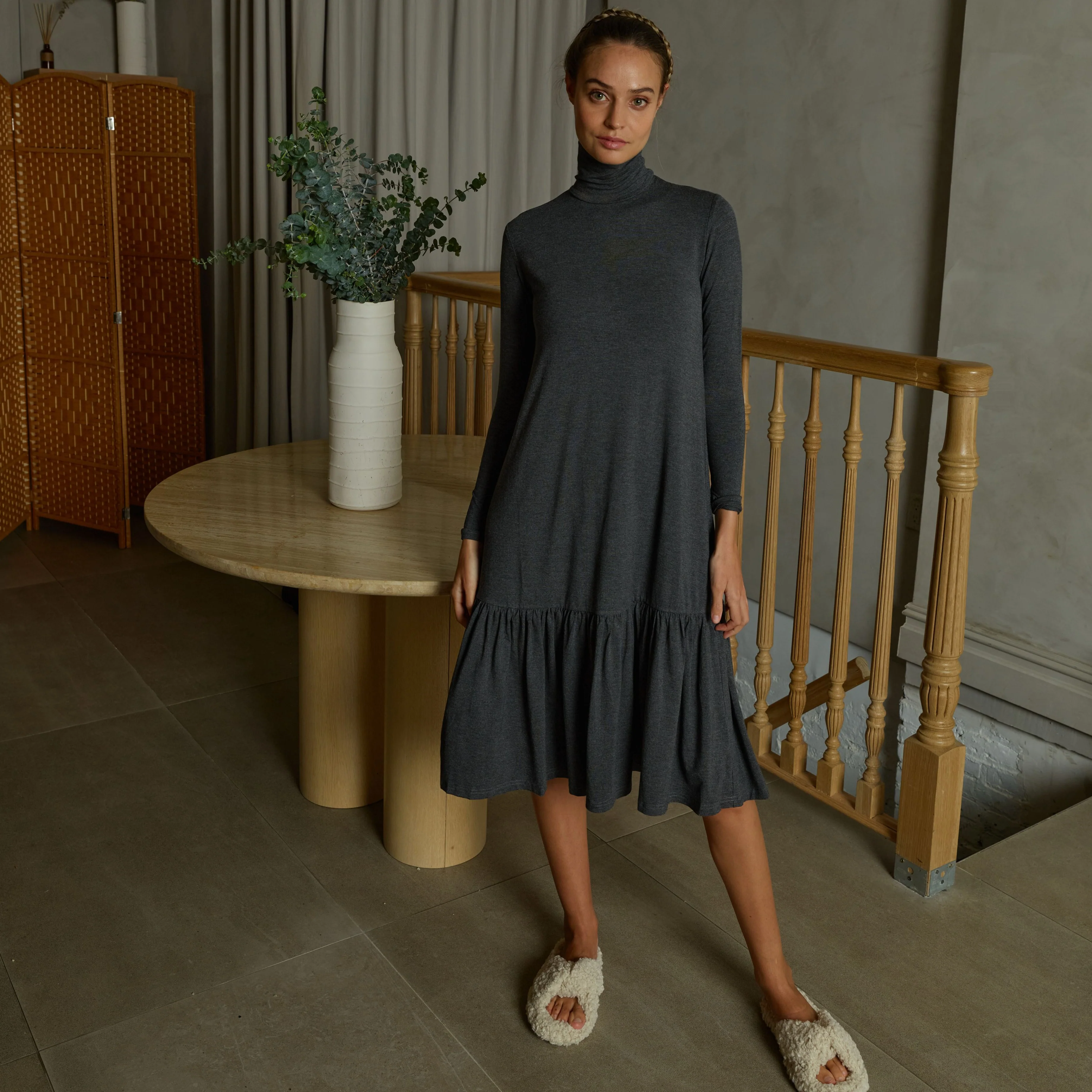 Turtleneck Dress | Grey [Final Sale] - Image 4