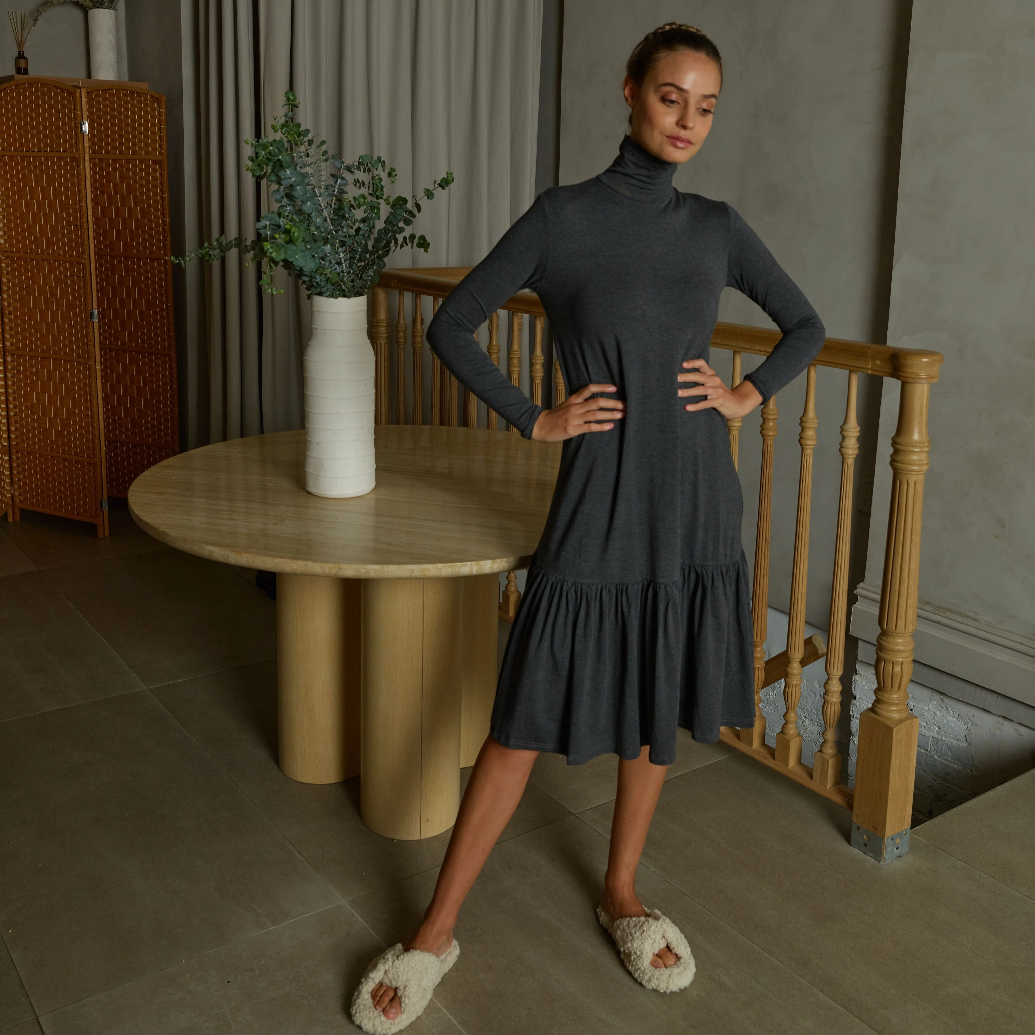 Turtleneck Dress | Grey [Final Sale] - Image 6
