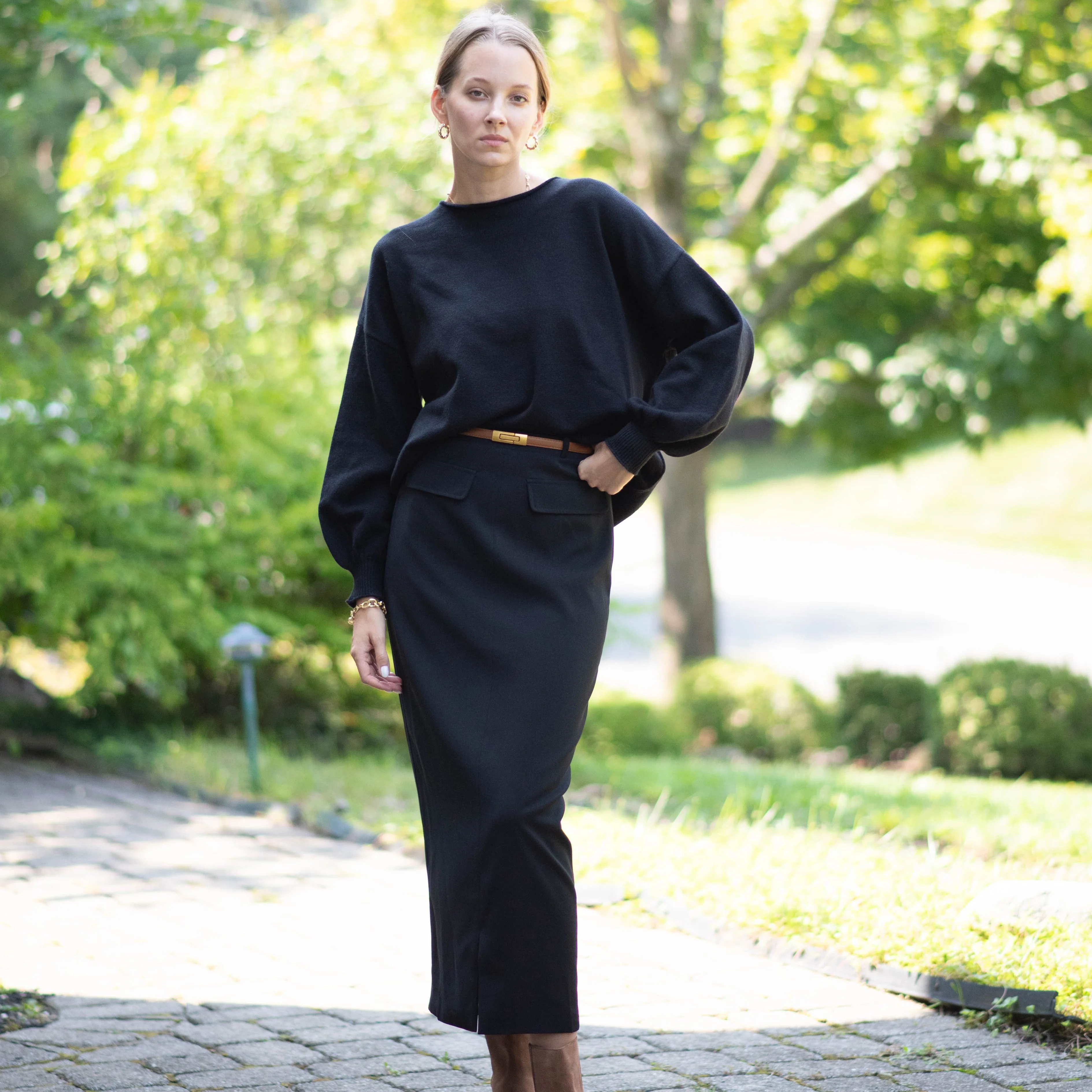 Tuxedo Skirt | Black [Final Sale] - Image 4